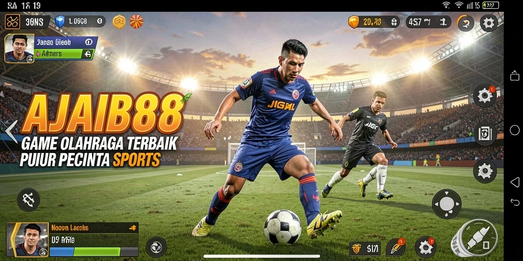 Tangkapan layar AJAIB88 menampilkan aksi pertandingan olahraga yang intens.