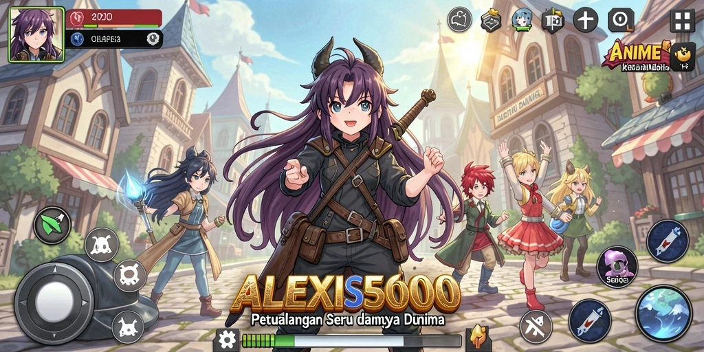 Gameplay seru ALEXIS500 menampilkan pertarungan karakter anime yang epik.