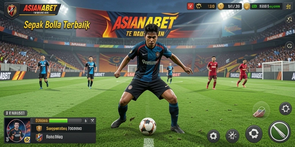Tampilan gameplay menarik dari ASIANABET dengan aksi sepak bola yang seru.