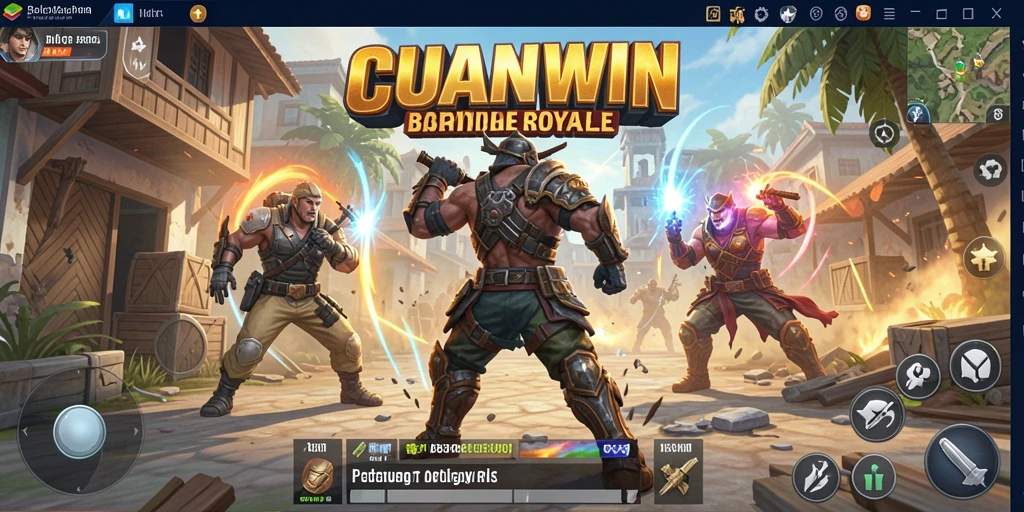 Gameplay menegangkan CUANWIN dalam pertempuran Battle Royale.