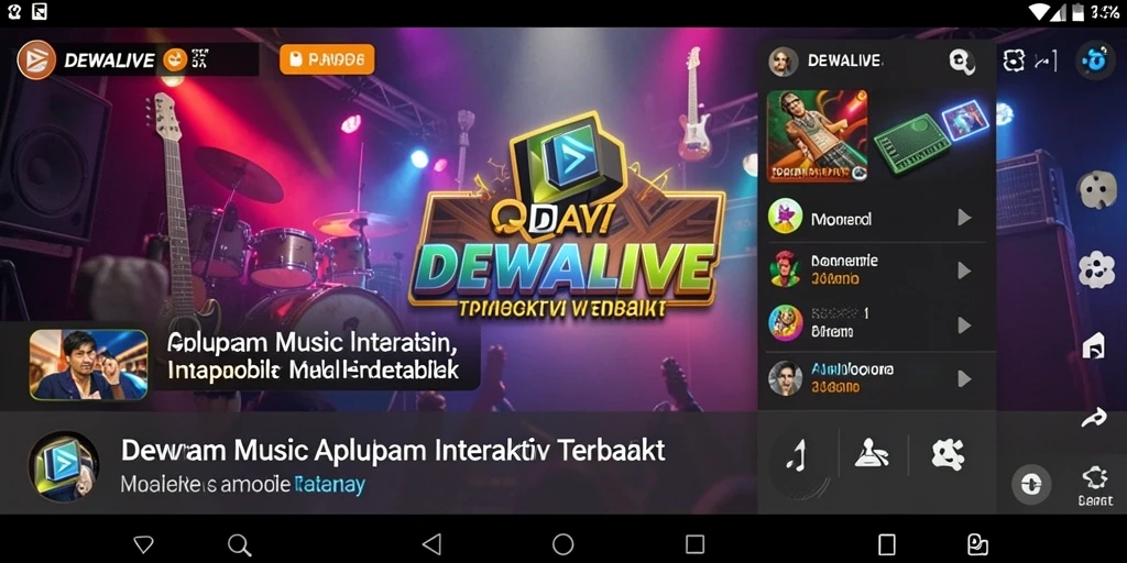 Screenshot gameplay DEWALIVE menunjukkan keseruan bermain musik.
