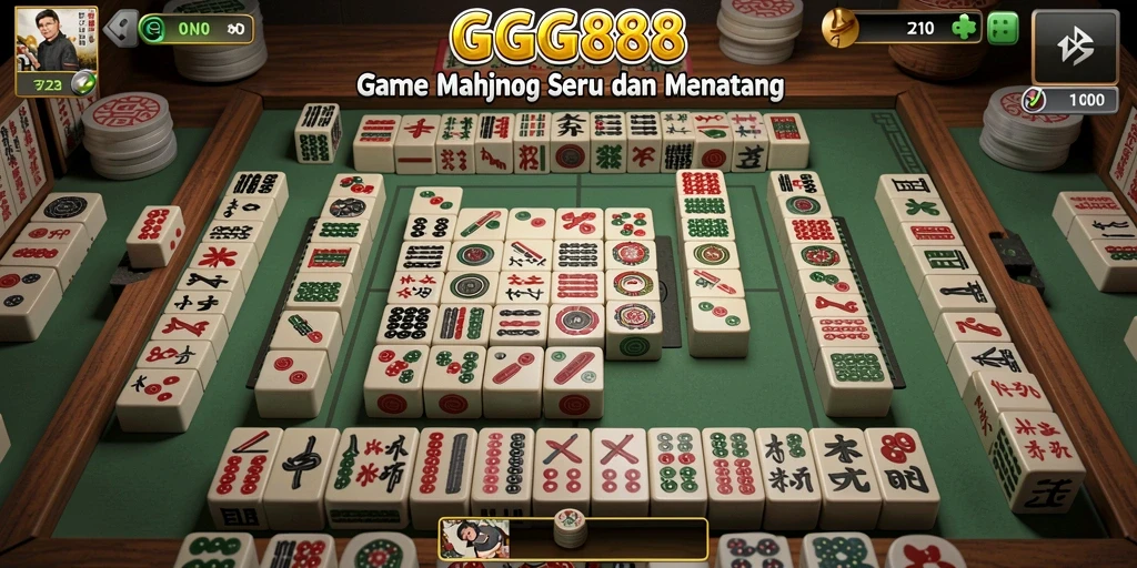 Screenshot utama GGG888 menampilkan gameplay Mahjong yang menarik.