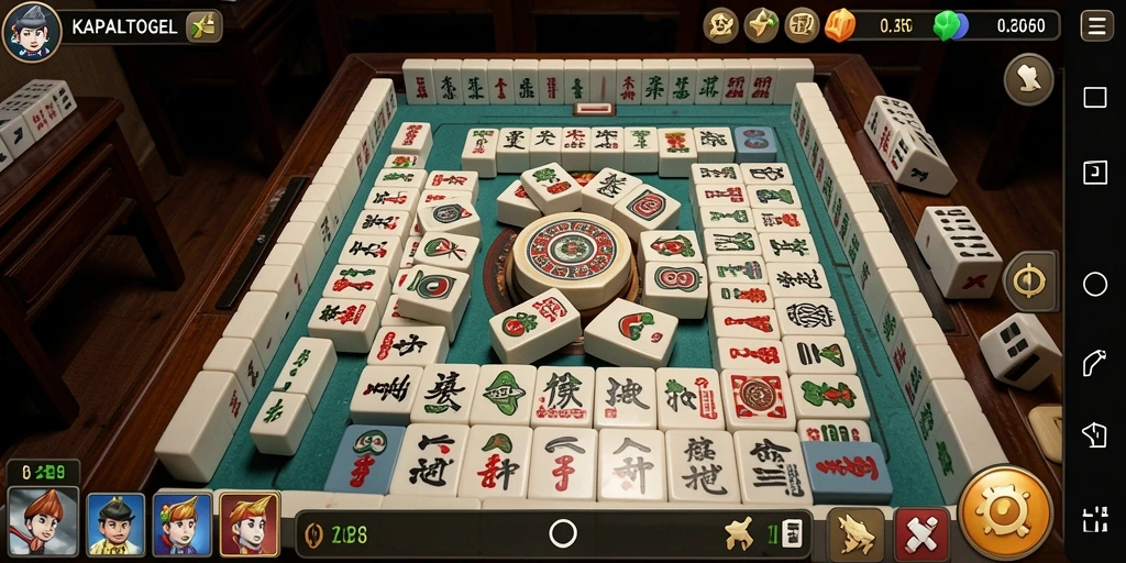 Screenshot gameplay KAPALTOGEL yang menampilkan suasana permainan Mahjong.