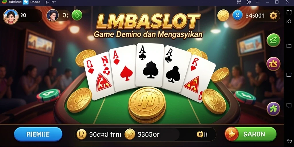 Screenshot LMBASLOT menampilkan suasana permainan Domino yang seru.