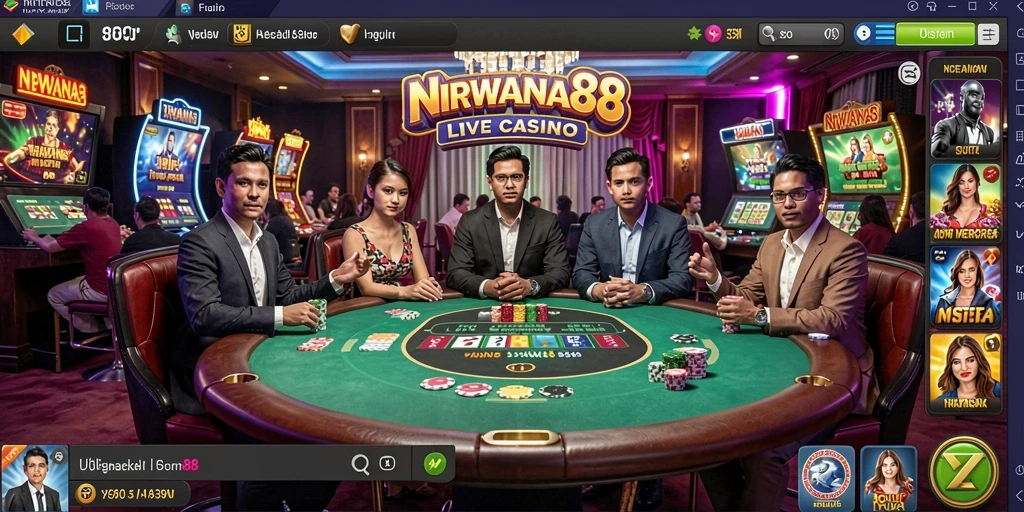 Tampilan gameplay seru Live Casino di NIRWANA88.