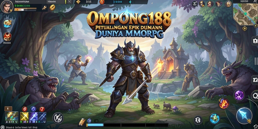 Gambaran gameplay OMPONG188 dalam petualangan epik MMORPG.