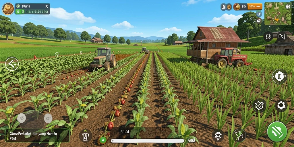 Screenshot PG11 menampilkan gameplay pertanian yang seru dan realistis.