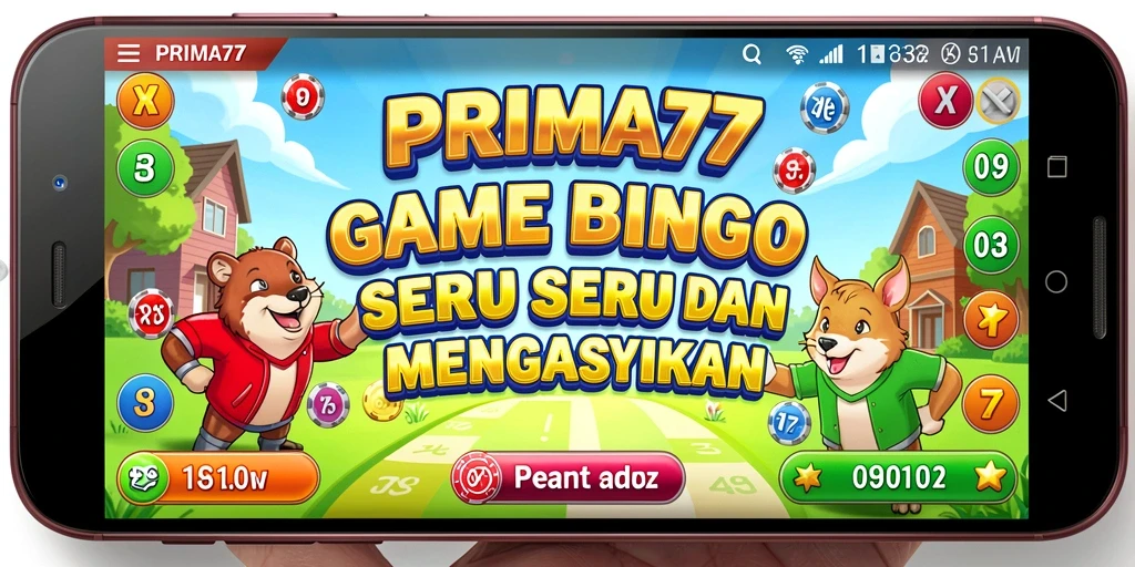 Tampilan gameplay Bingo PRIMA77 yang menarik dan berwarna-warni.