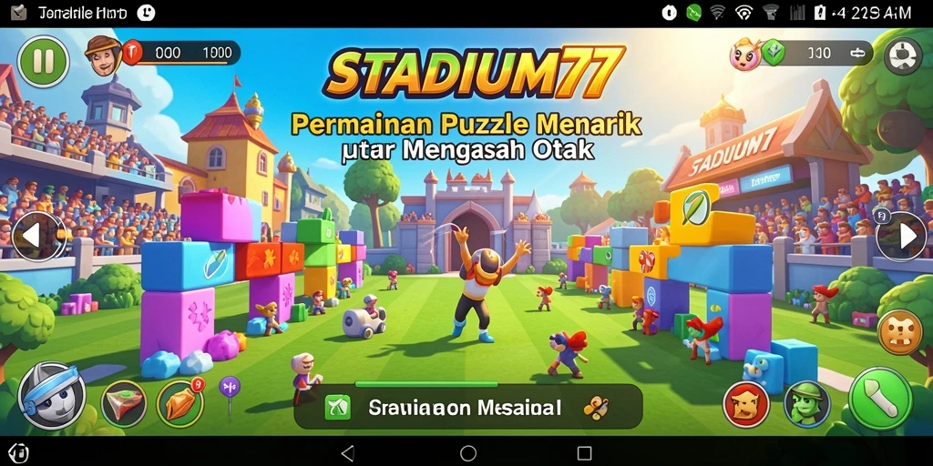Tampilan gameplay menarik dari STADIUM77 yang menantang otak.