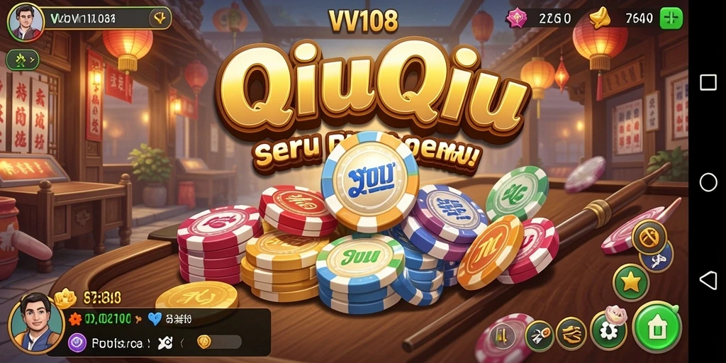 Tampilan gameplay QiuQiu yang seru dan menantang.